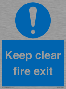 Keep Clear Fire Exit